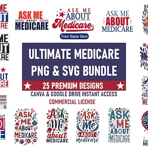 Ask Me About Medicare PNG & SVG Bundle
