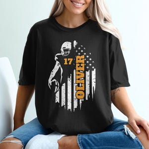 Custom Football Name Number T-Shirt, Personalized Football Fan Gift, Custom Football Player Tee, Football Team Parents