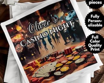 Casino Themed Wedding Napkins We Are All In - Vegas Wedding, Casino Wedding, Cocktail Napkins, Paper Napkins, Rehearsal