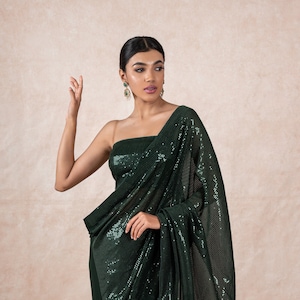 Sequins saree deals online