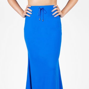 Royal Blue Saree Shape Wear Saree Petticoat Stretchable Shapewear