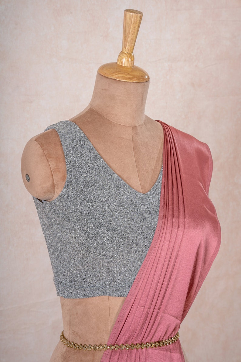 pale pink satin silk saree for women satin saree designerwear sarees soft and lightweight satin silk saree in peach comfortable satin saree in peachy pink