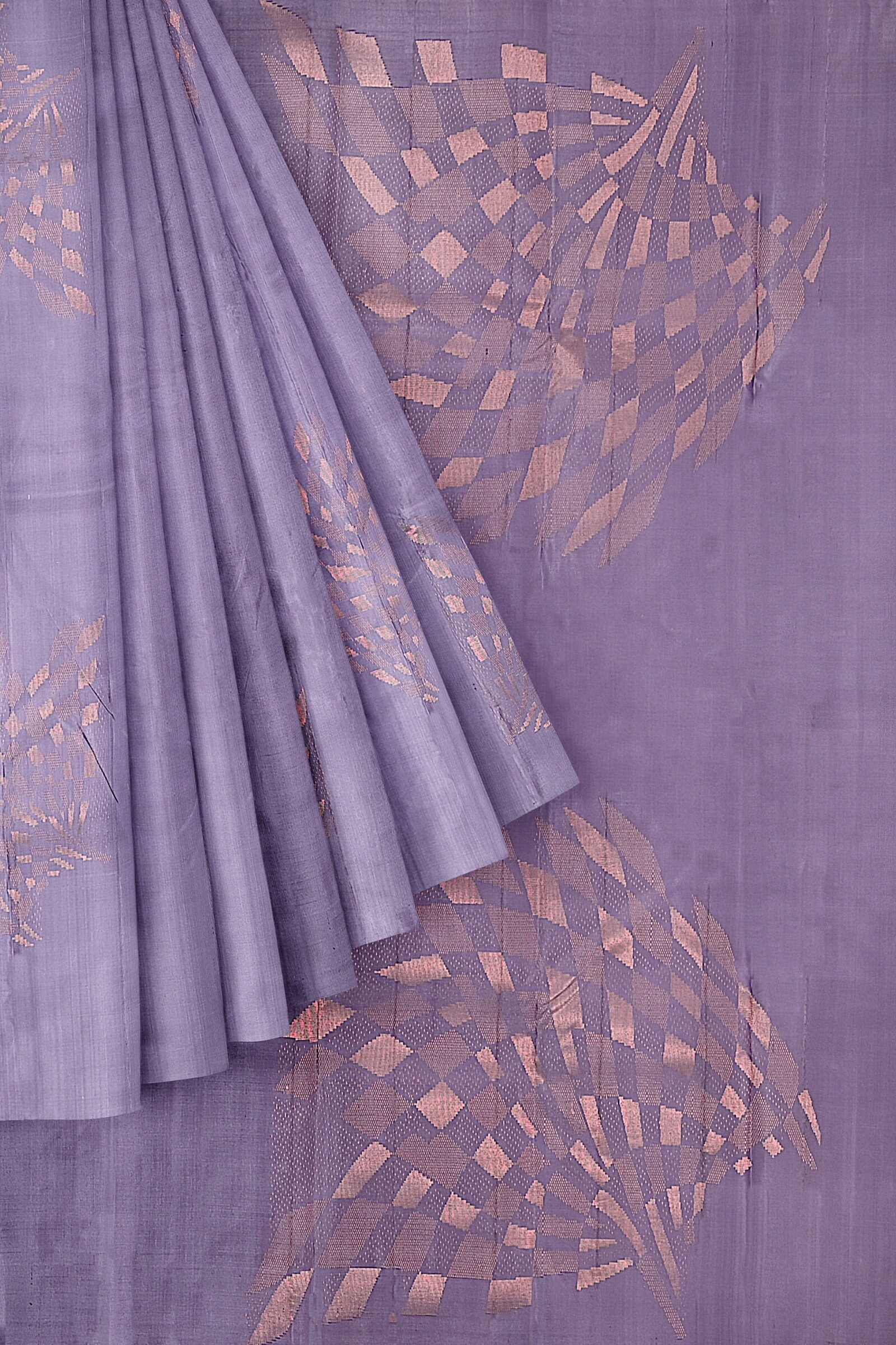 Purple Woven Design Silk Saree