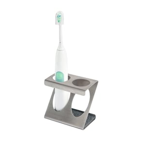 2-Hole Electric Toothbrush Holder // Stainless Steel // Made in USA // Bathroom Organization