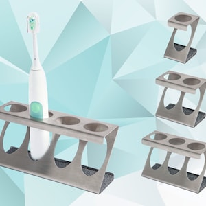 Electric Toothbrush Holder // Stainless Steel Metal Holder // by Sonic Solutions // Made in USA // Bathroom Storage // BEST SELLER