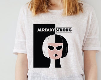 Women's Day Strong Woman Art, Shirt SVG Design (Digital Download)