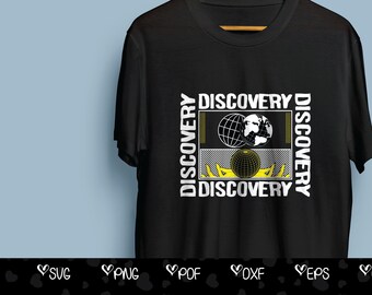 Discovery Streetwear T-Shirt Design, Pop Culture Clipart (Digital Download)