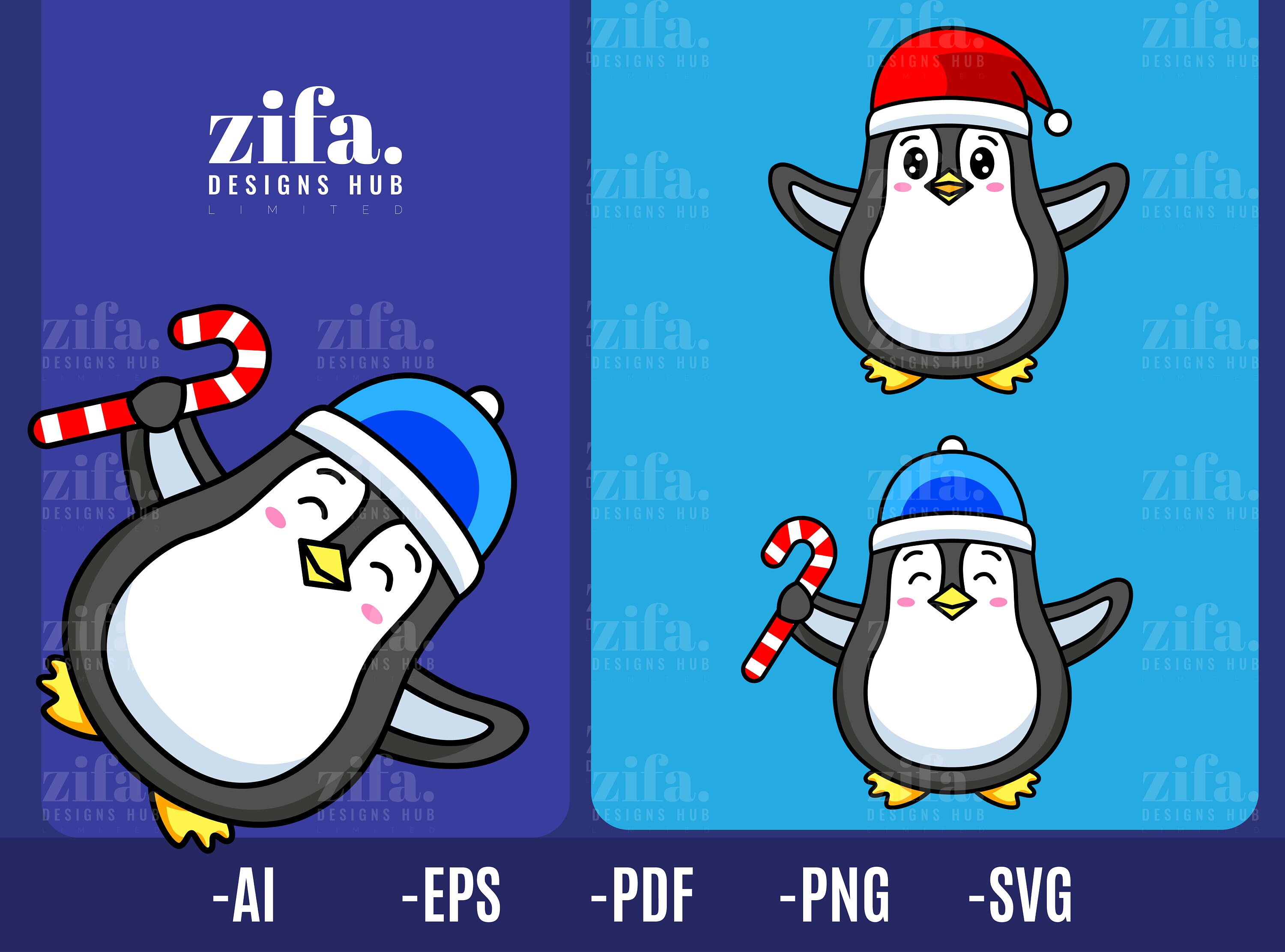 Penguin Stickers, Penguin Stickers SVG Bundle, Penguin Svg, Penguin ...