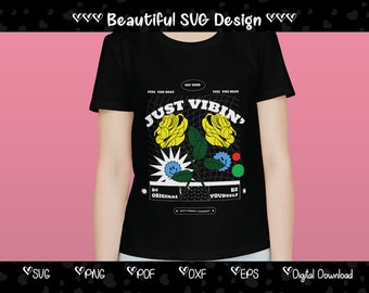 Just Vibing T-Shirt, Urban Streetwear Design (Digital Download)