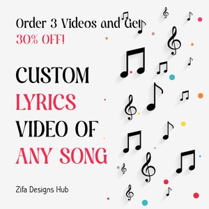 Custom Lyrics Video for Any Song, Custom Lyrical Video, Custom Lyrics Video Edit, Custom Video Edit, Custom Video, Custom Edit
