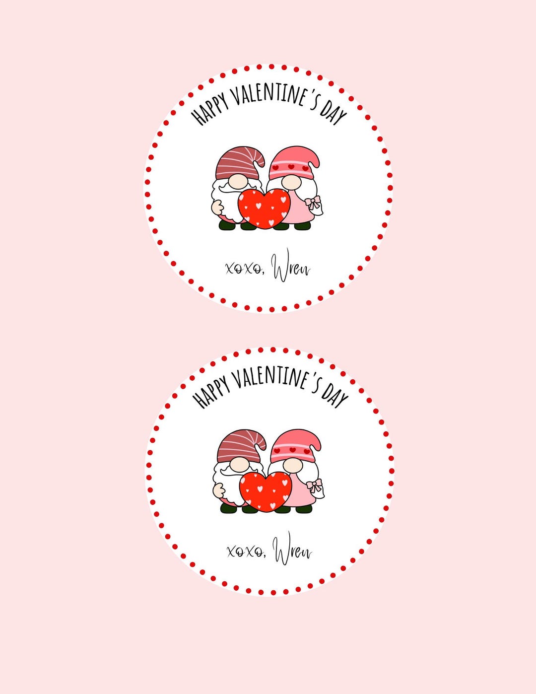 Valentine's Day Gift Tags. Printable PDF. Editable PDF. Happy Valentine ...