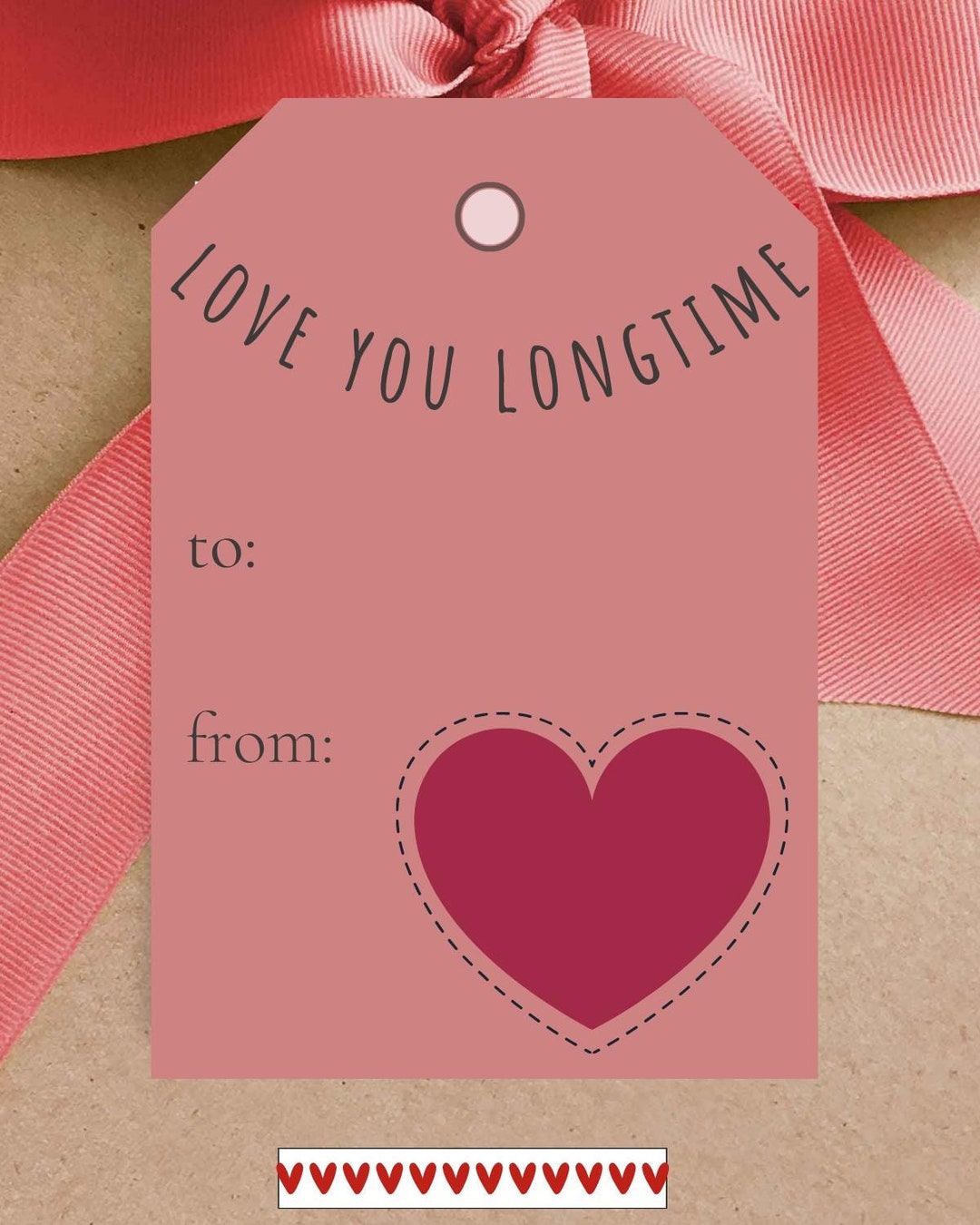 Valentine's Day Gift Tags. Printable PDF. Editable PDF. Happy Valentine ...