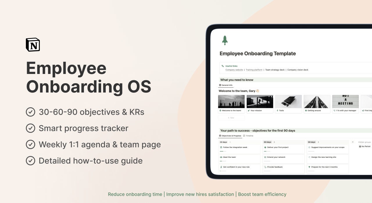 Notion Employee Onboarding Template: HR New Hire Kit (digital Download ...