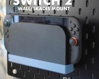 Mount compatible with Nintendo Switch 2 Docking Station Ikea Skadis & wall mount holder