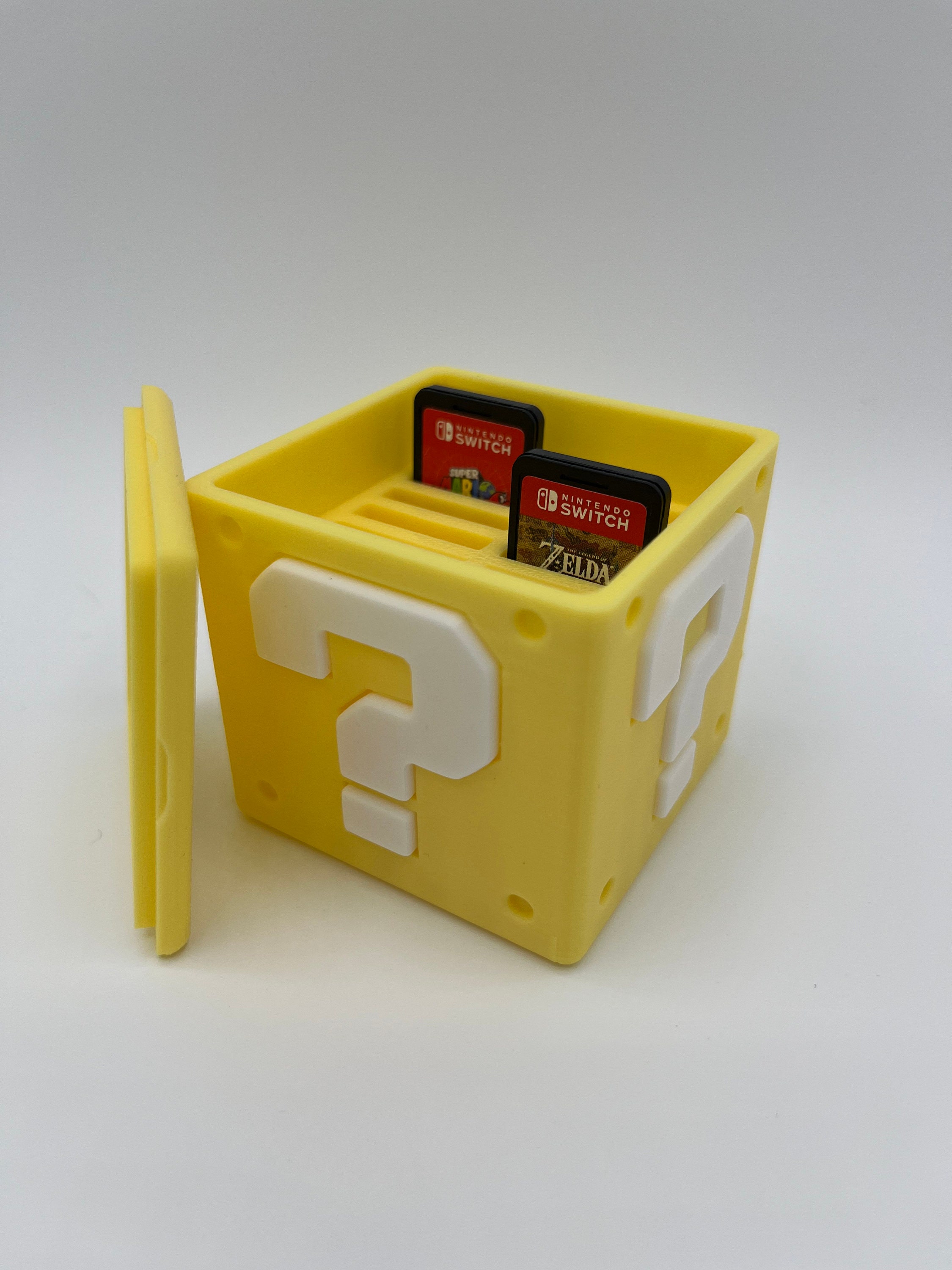 Nintendo Switch 3D DS Games Holder Question Mark Block Cube Storage Box Yellow Etsy