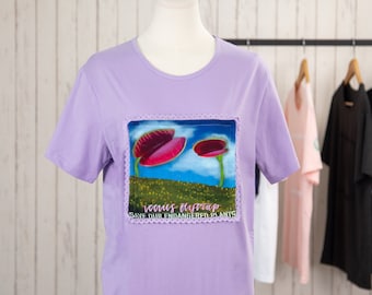 COTTON GRAPHIC T-Shirt Purple - Detachable, Artistic T-Shirt, Sustainable Changeable Patches, Digital Printed, Activist Environment Unisex