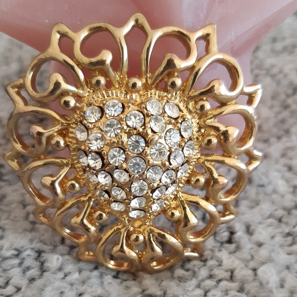 Broche strass vintage