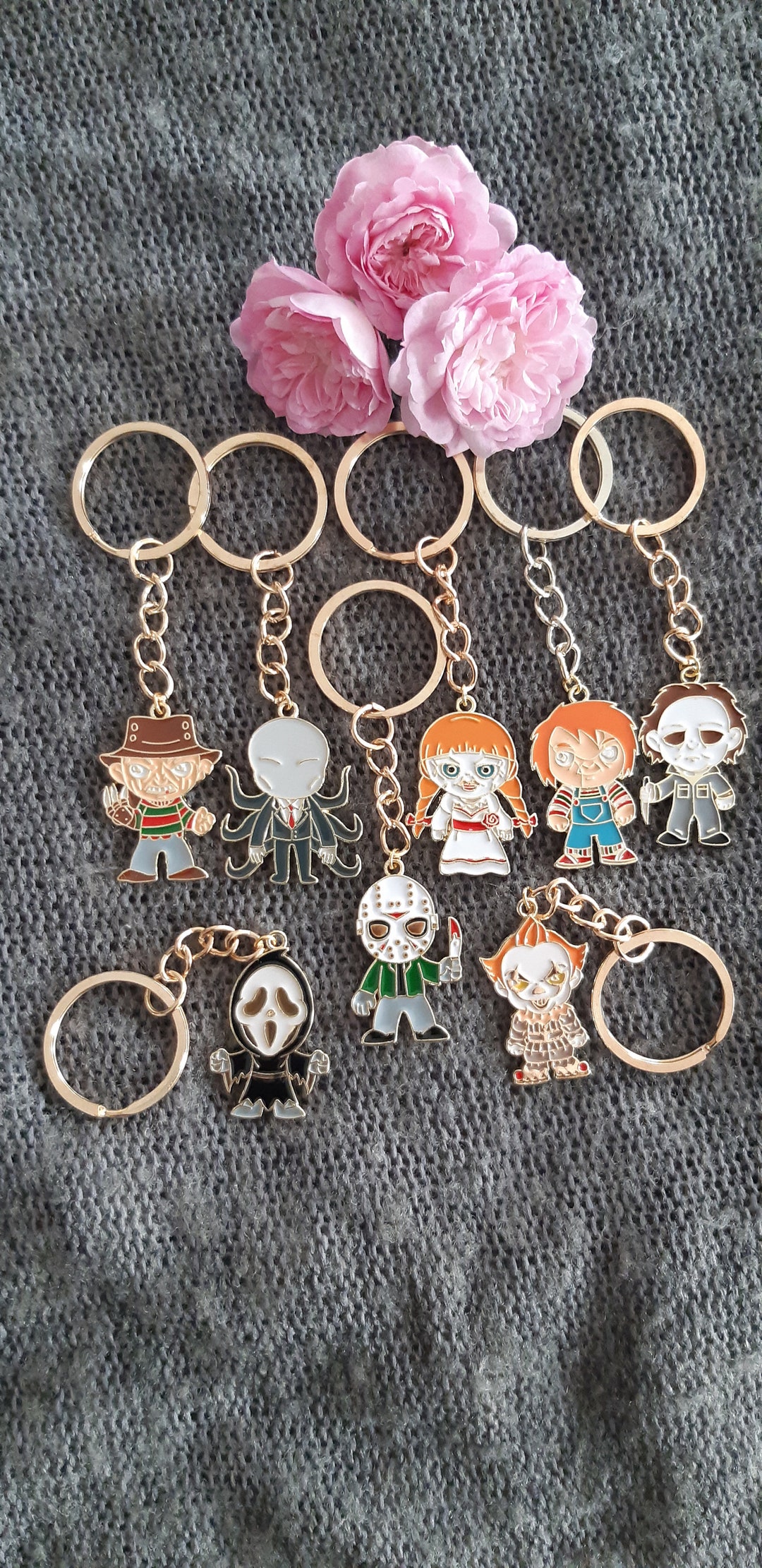 Horror Movie Key Rings Etsy