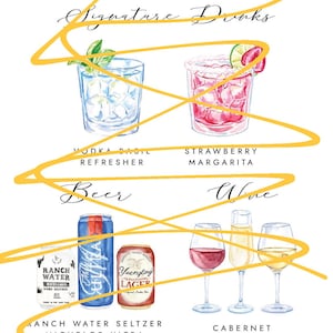 Wedding or Event Cocktail Menu