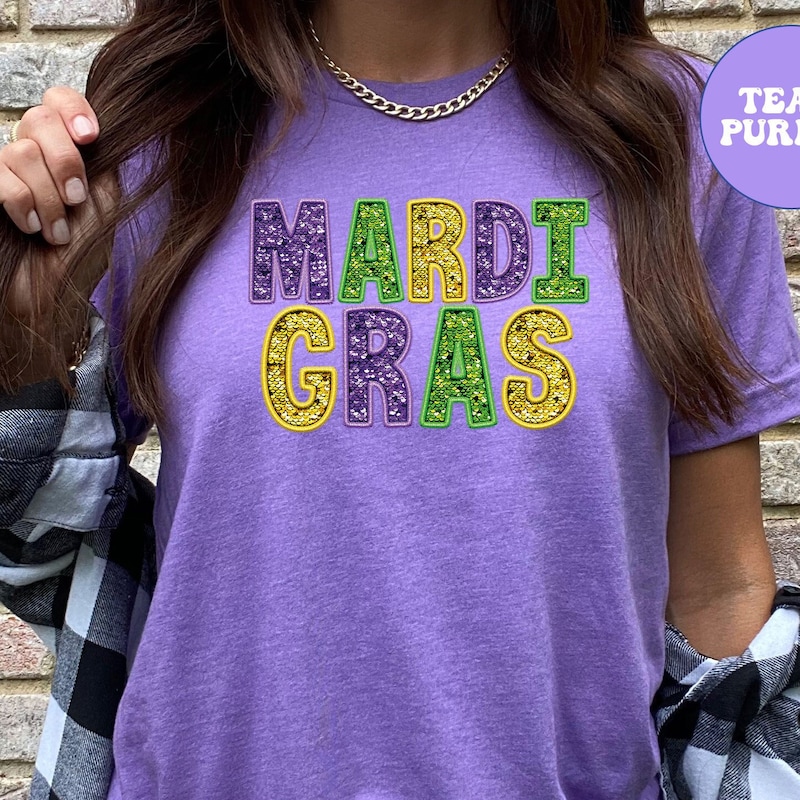Mardi Gras Sequin Tee