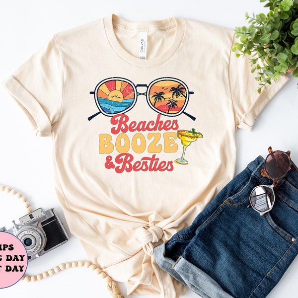 Girls Vacation Shirt, Funny Summer Shirt, Summer Woman Shirt, Beach Shirt, Beach Booze Besties, Beach Vacation Shirt, Summer Tank Top