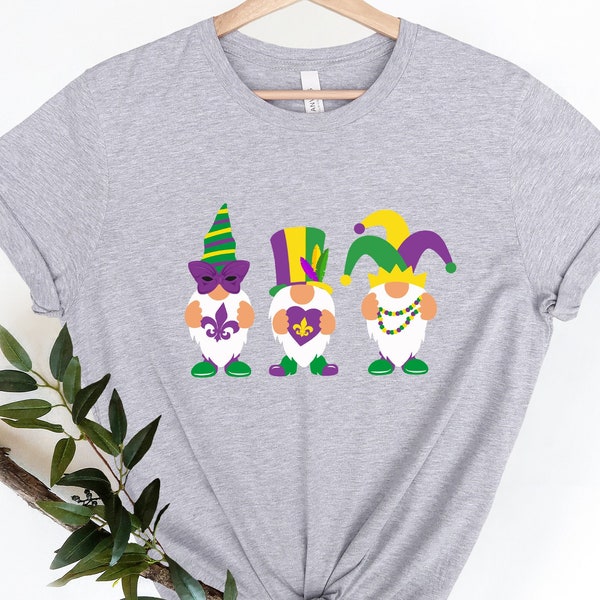 Parading with My Gnomies Shirt,Fat Tuesday Shirt,Flower de luce Shirt,Louisiana Shirt,New Orleans Shirt,Gnomes Shirt, Mardi Gras Shirt,