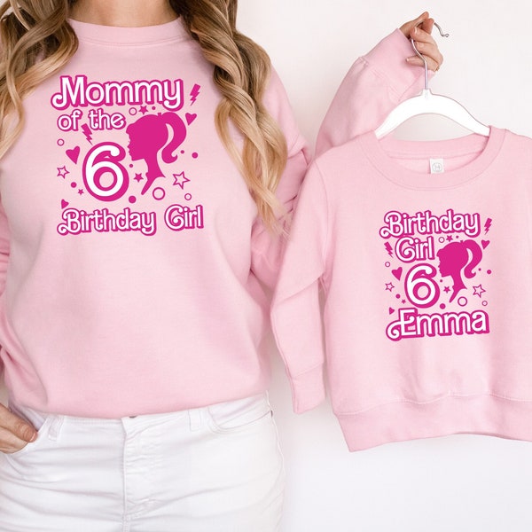 Custom Birthday Girl Party Shirt, Fashion 3th 4th 5th 6th Birthday party, Birthday Family Matching Tee, Personalized Named Girl T-Shirt