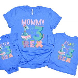 Three rex 3 rex dinosaur birthday shirt , 3 rex birthday shirt, girl dinosaur birthday shirt, 3rd birthday shirt, dinosaur birthday image 3