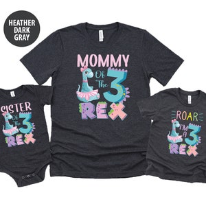 Three rex 3 rex dinosaur birthday shirt , 3 rex birthday shirt, girl dinosaur birthday shirt, 3rd birthday shirt, dinosaur birthday image 2