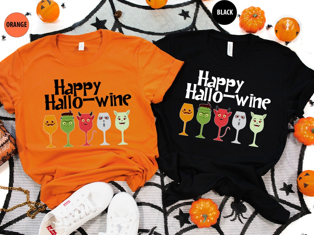 Wine Halloween Shirt, Happy Hallowine Shirts, Hallo Wine Shirt, Funny