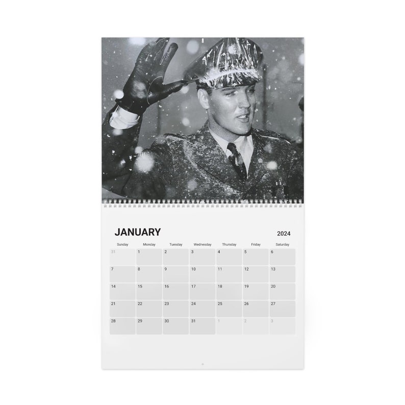 Elvis Presley 2024 Calendar Wall Calendar 2024 Photo Etsy