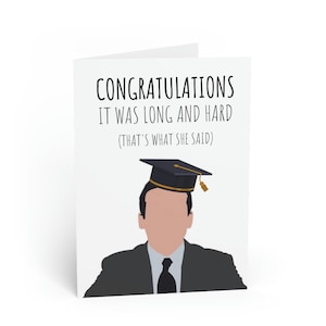 Michael Scott Graduation Card | The Office Card | Funny Graduation Card | Congratulations Card | College Graduation Card | TV Show Card