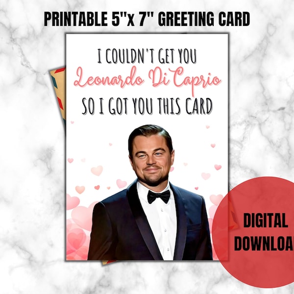 Leonardo Dicaprio Birthday Card - Etsy UK