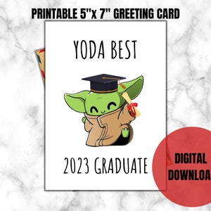 Yoda Best 2023 Absolvent | Abschlusskarte | Abschlussgeschenke | Yoda Karte | Star Wars Karte | Star Wars | Star Wars Geschenk |
