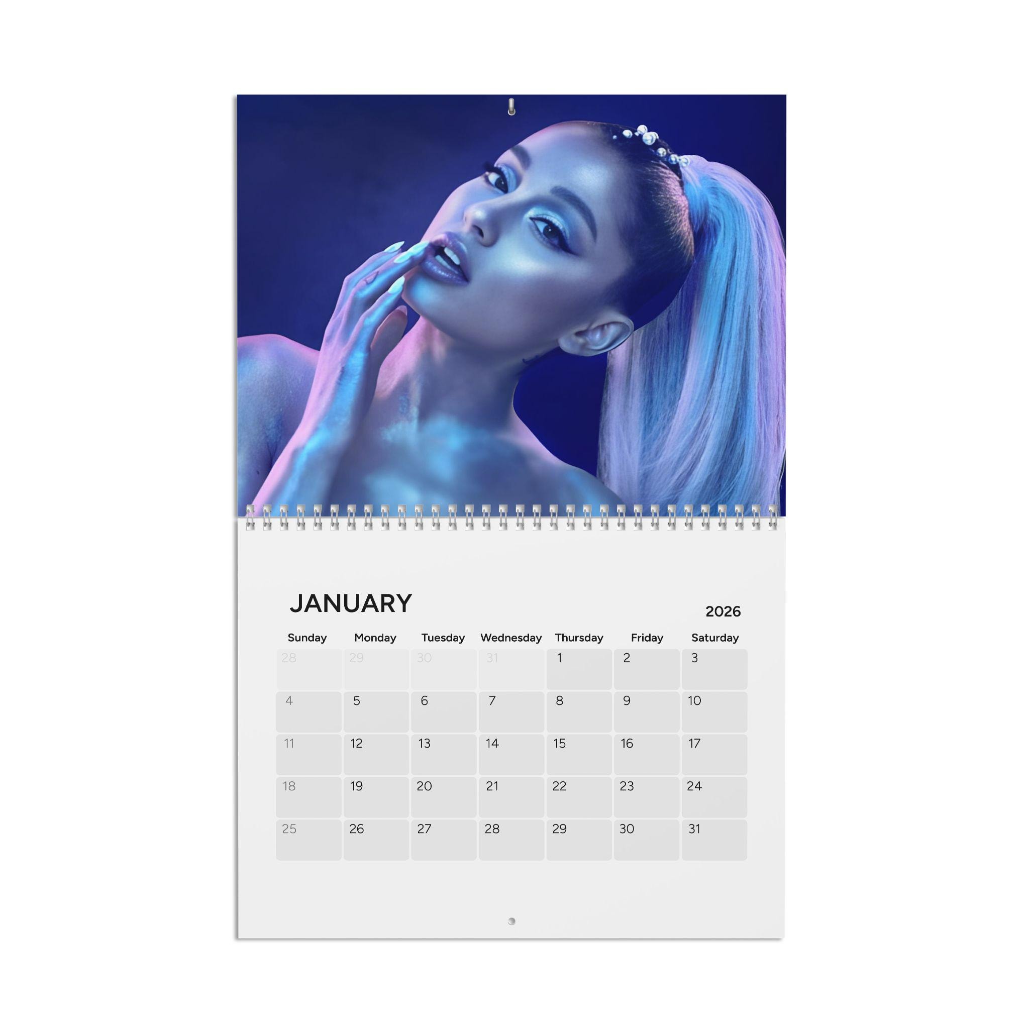 Discover Ariana 2026 Photo Wall Calendar - Vertical Wall Calendar for Home & Office