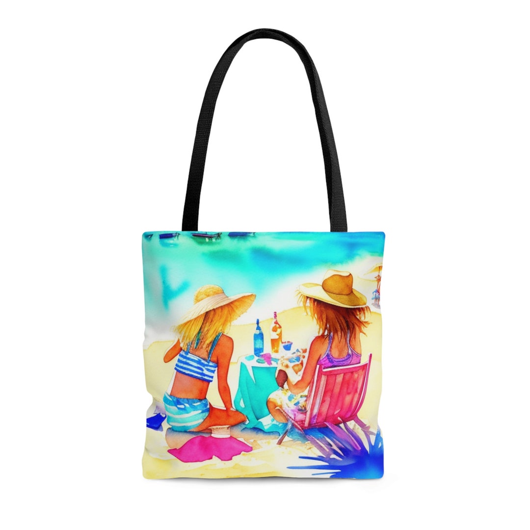 Cute Beach Bag Beach Scene Market Bag Shopping Bag Womens Etsy