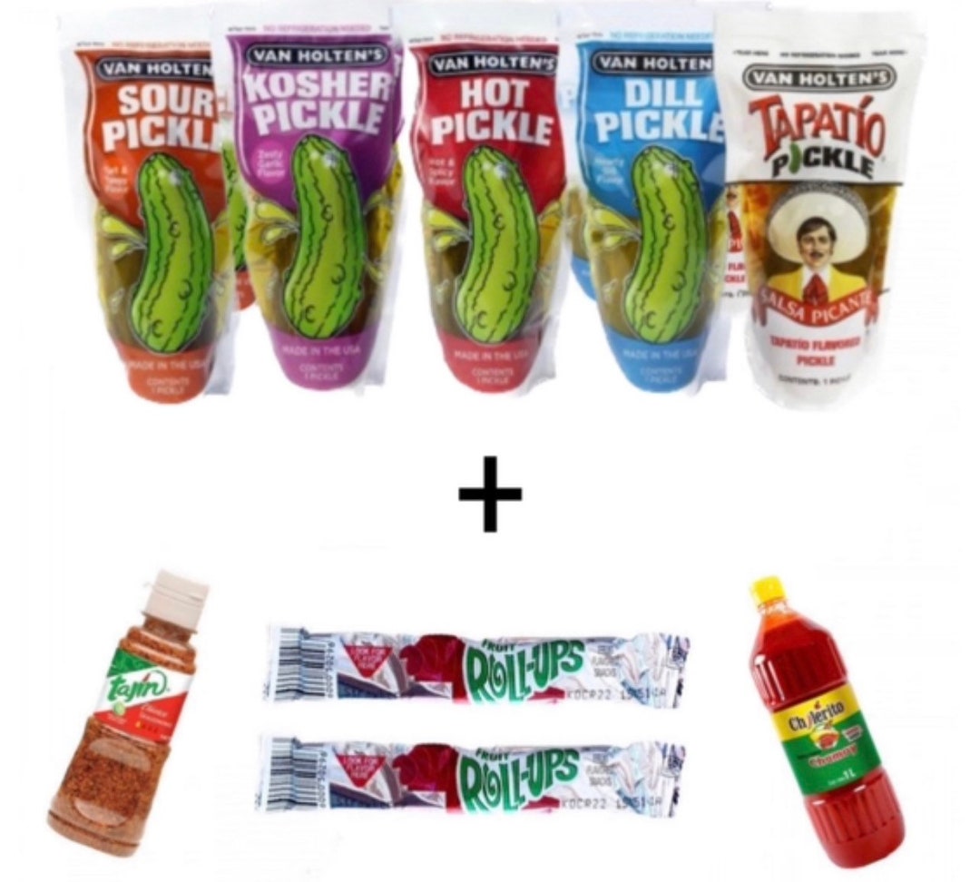 Mega Chamoy Pickle Kit With Tajin Van Holtens Pickle Kit Etsy UK