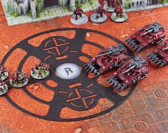 Ziel Marker, kompatibel mit Warhammer Legions Imperialis - Superdünner 3D-gedruckter Kunststoff - 6er Set