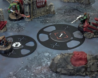 Kill Team 2024 (nieuwe editie) superdunne doelmarkeringen en uitrustingscontrolemarkeringen