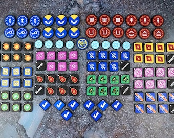 3 mm Stat and Objektive Token Set, Kompatibel mit Marvel Crisis Archive