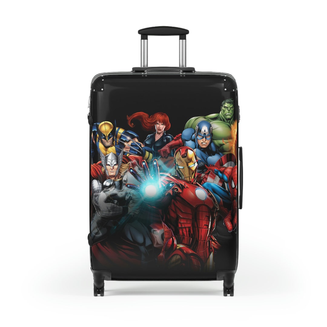 Marvel Suitcase, Marvel Comic Suitcase, Marvel Heroes Suitcase, Custom Suitcase Etsy
