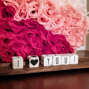 Farmhouse Alphabet Block Decor | Word Tray | Farmhouse Decor | Unique Gift