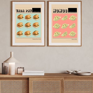 Vada Pav Indian Food Poster | Food Clip Art| Desi Art | Mumbai Art | Indian Housewarming Gift image 6