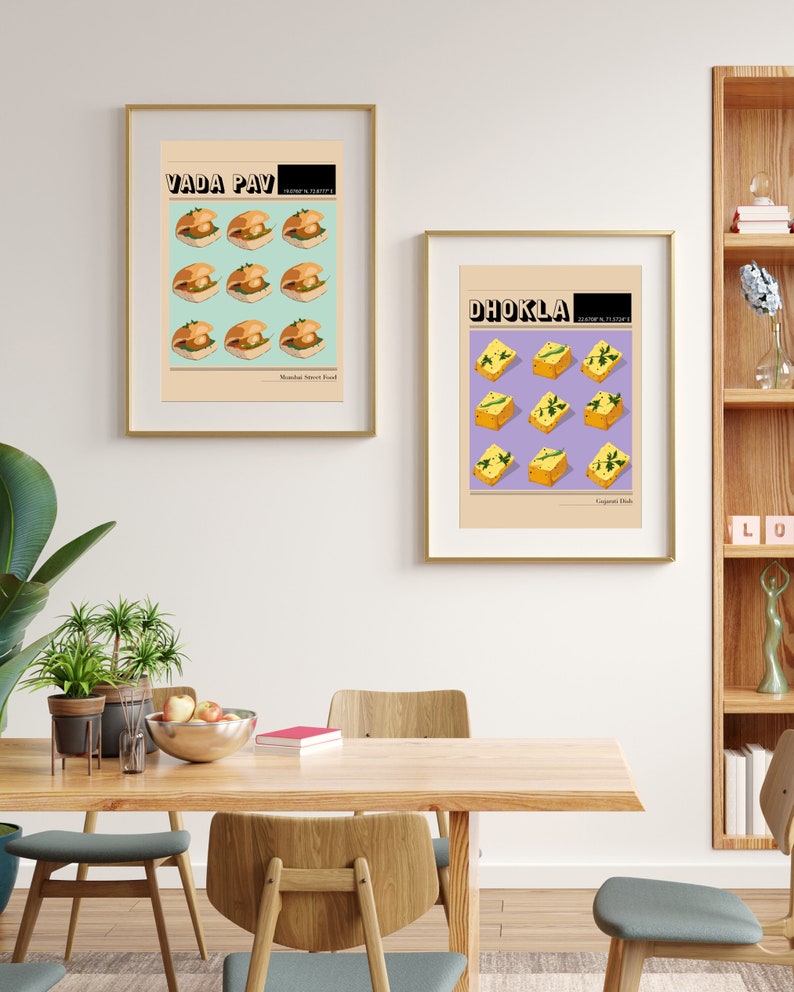Vada Pav Indian Food Poster | Food Clip Art| Desi Art | Mumbai Art | Indian Housewarming Gift image 9