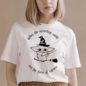 When The Wizarding World Met The Force of Cuteness SVG, Wizard Svg, Minimalist Svg, an Svg for Cricut, Vector Cut File for Cricut