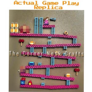 King Video Game Themed 3D Refrigerator Magnet Set