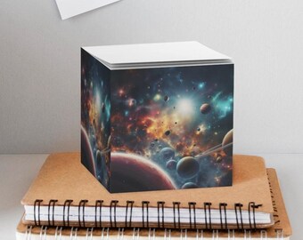 Galaxy Sticky Note Cube: Outer Space Memo Pad