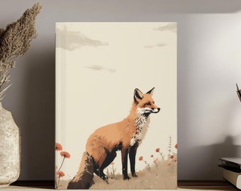 Fox Journal | Cute Fox Notebook | Fox Lover Gift | Fox Stationary | Wildlife Animal Journal | Fox Gift Cottagecore Journal | Fox Diary