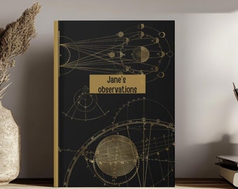 Personalized Astronomy Journal: Celestial Hardcover Notebook