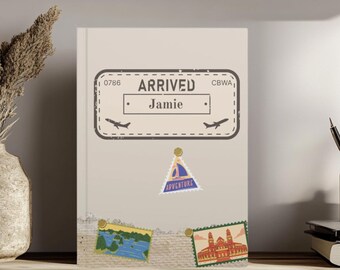 Personalized Travel Journal | Custom Travel Notebook | Travel Diary Gift for Him | Travel Journal For Couple | Cool Vacation Notebook